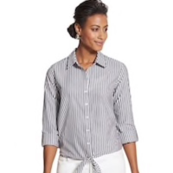 Chico's Tops - Effortless Tyree Striped Wrinle-Free Chico" s shir